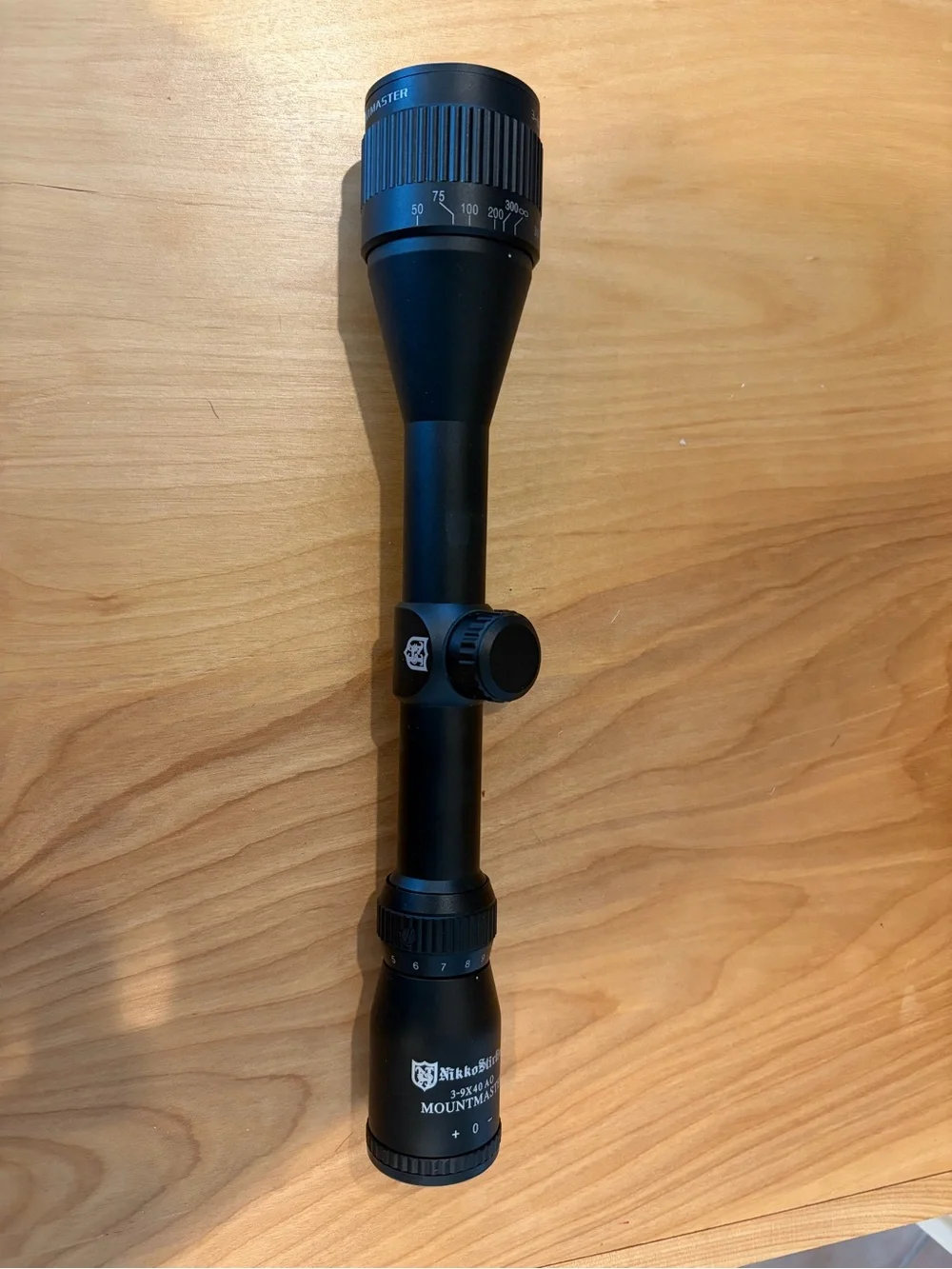3-9x40mm Matte Black Rifle Scope - Mountmaster